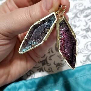 Kendra Scott Bexley navy crackle‎ illusion Earrings